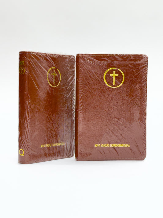 Bíblia NVT Slim Preta e Dourada
