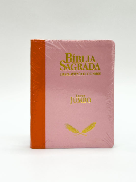 Bíblia Sagrada Feminina Rosa - Letra Jumbo